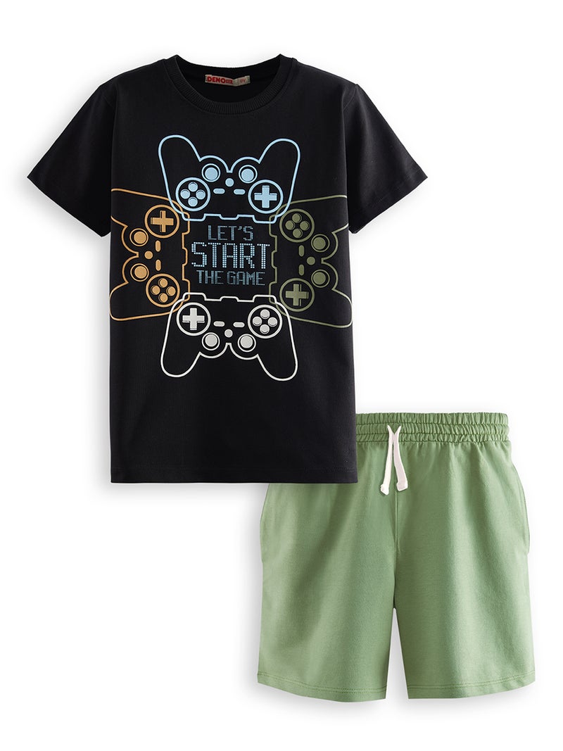 Denokids Start Game Boy T-shirt&Shorts Set - Image 3